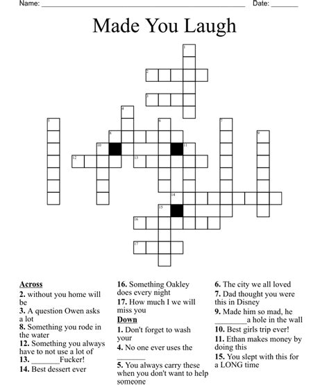 big laugh crossword|More.